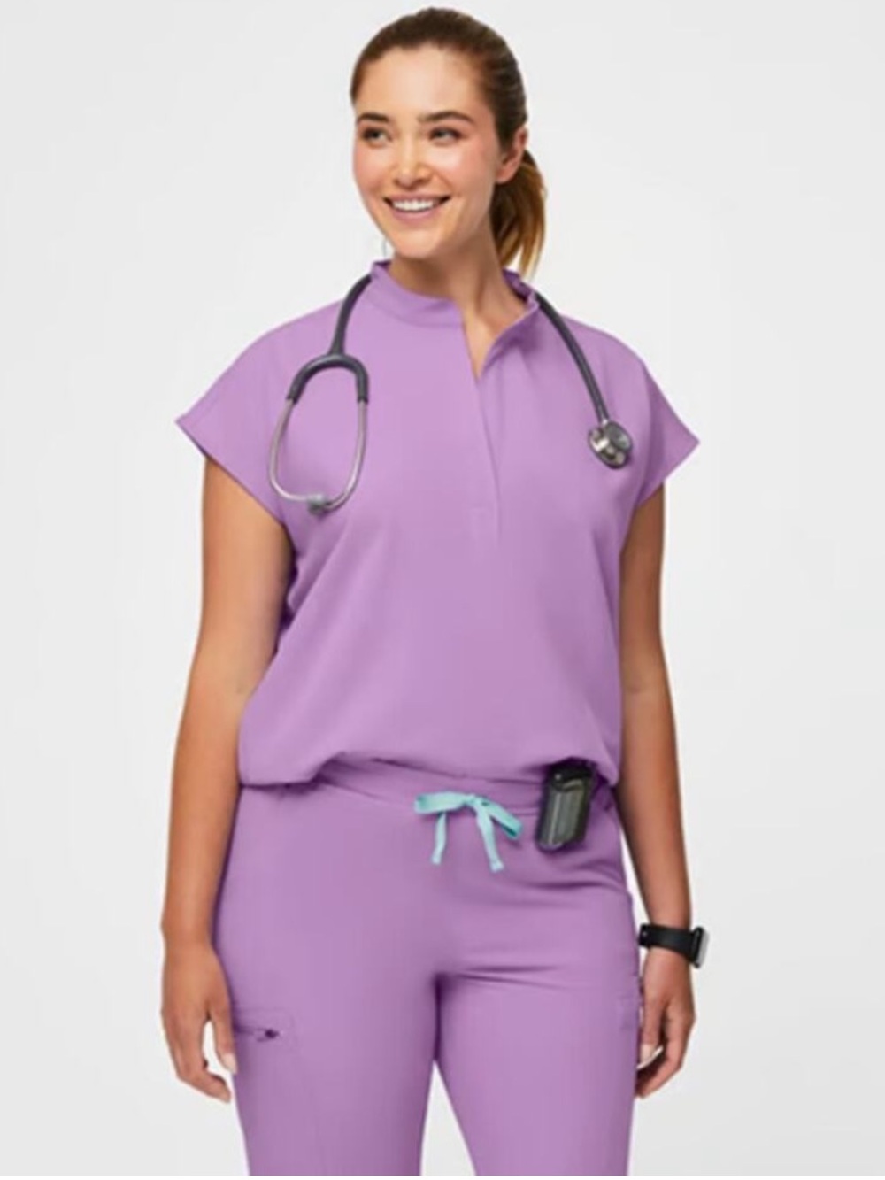Figs Technical Collection Women's Lavender Jogger Top & Pants - Size L - Picture 2 of 14